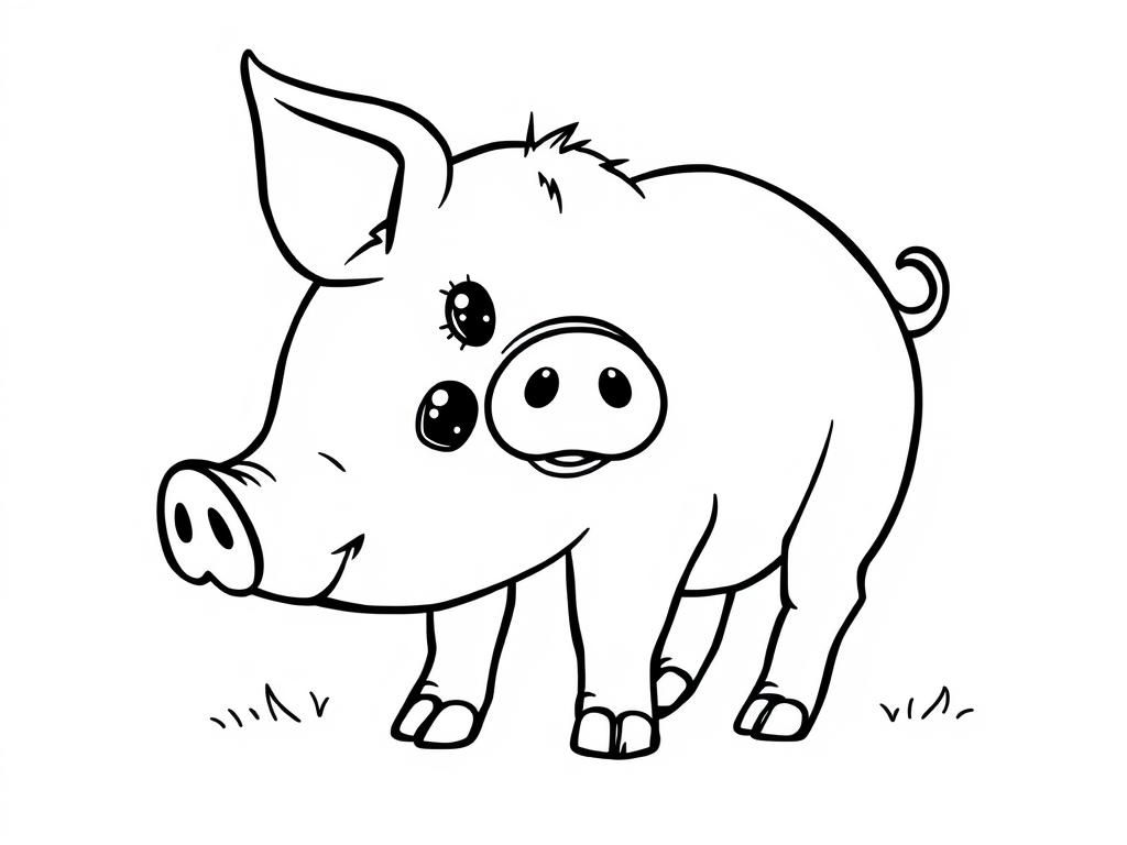 Baby Piglet Coloring Page