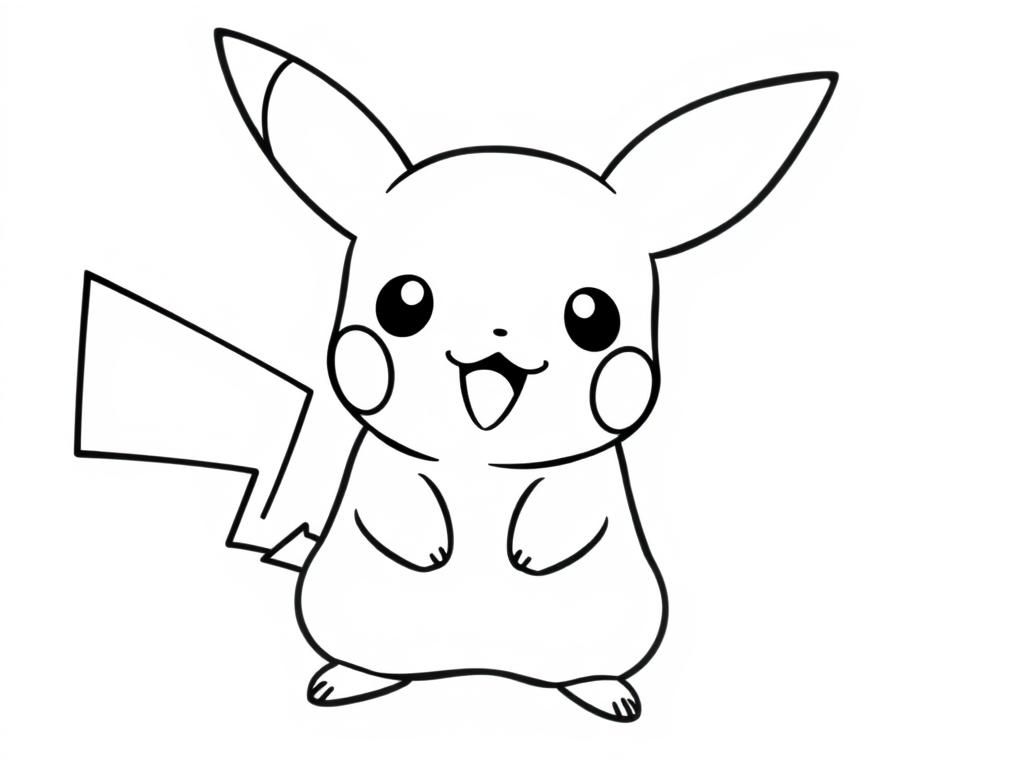 Pikachu Coloring Page