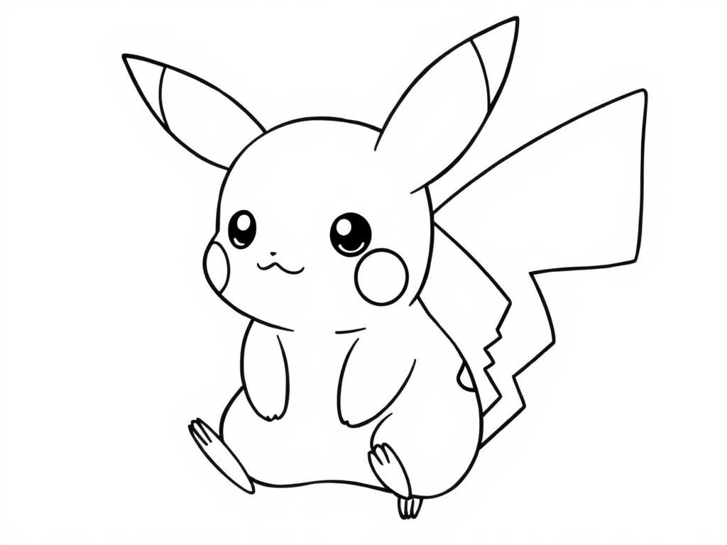 Baby Pikachu Coloring Page