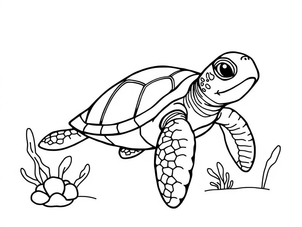 Sea Turtle Coloring Page