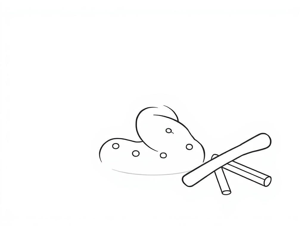 Campfire Coloring Page for Kids