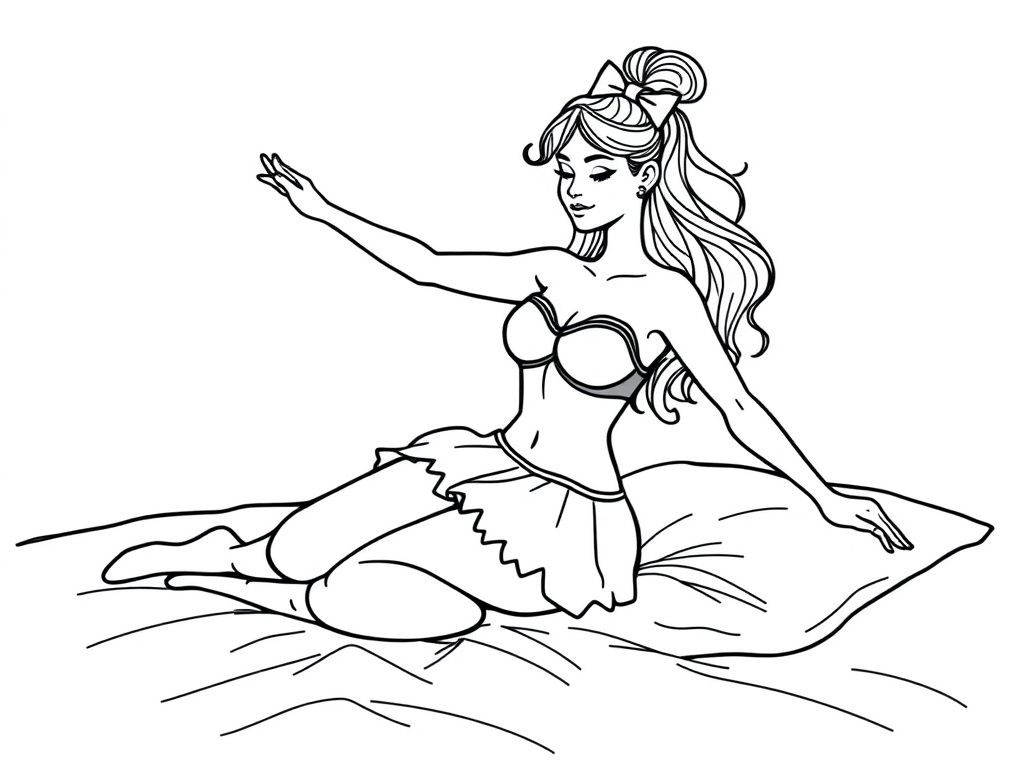 Elegant Woman Coloring Page