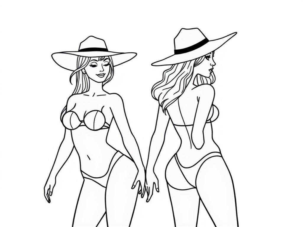 ballerina beach babes with no hats