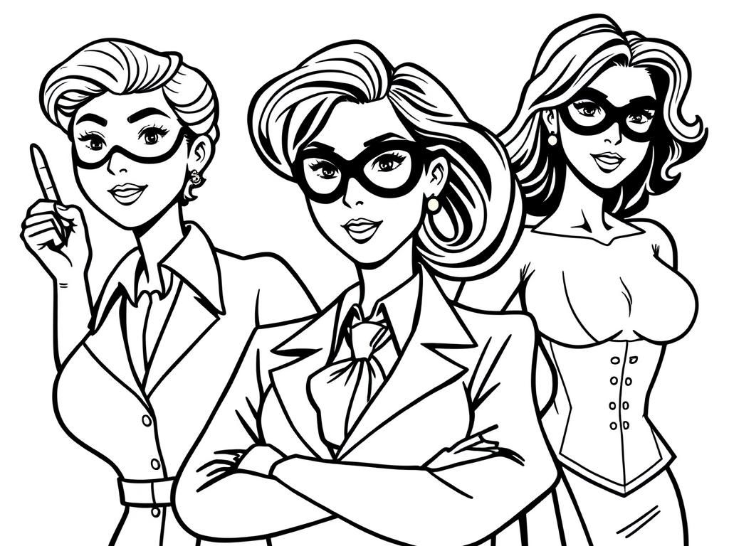 Women Enjoying Wine Coloring Page