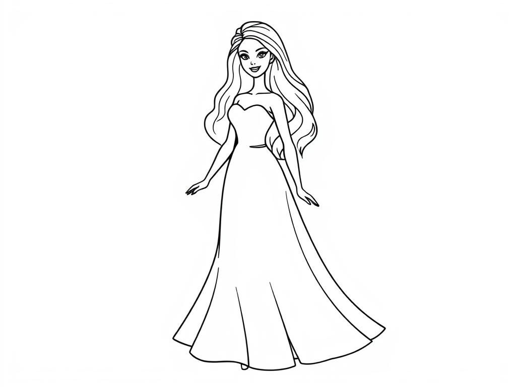 barbie in long dress
