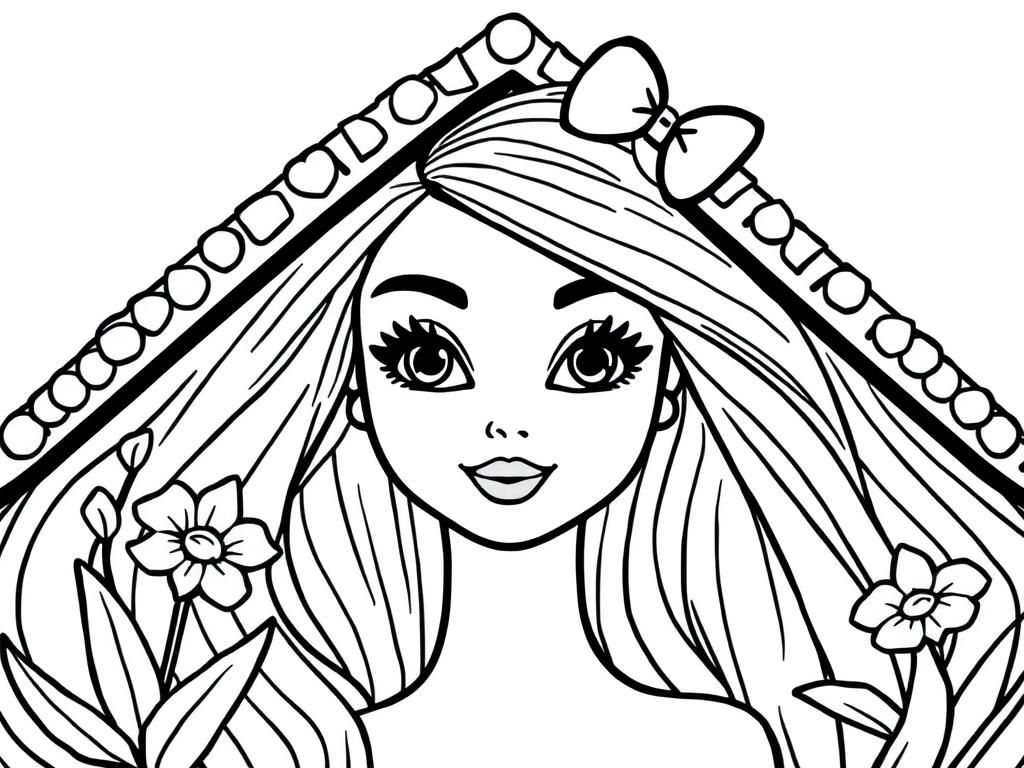 barbie style home interior - Free Printable Coloring Page