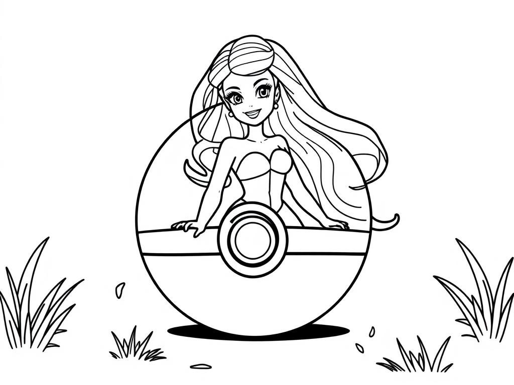 Barbie trapped in a pokeball