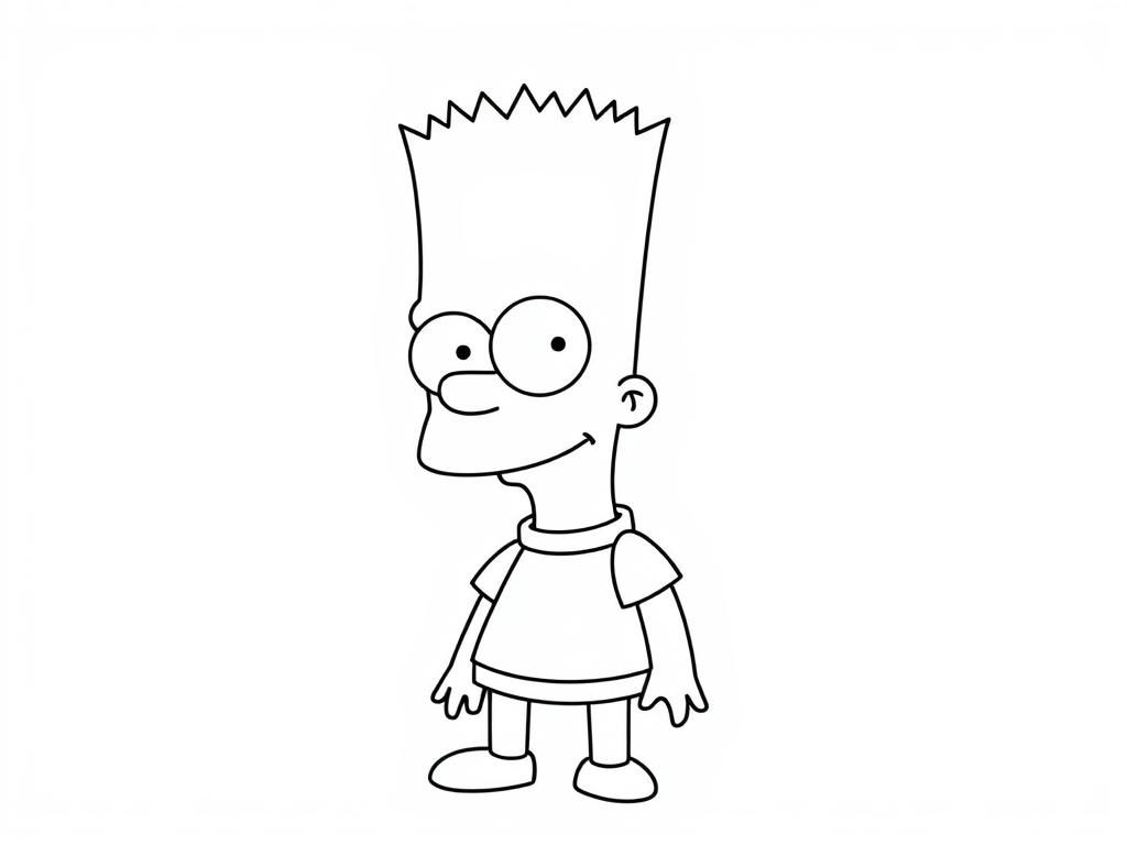 Preview of bart simpsons coloring pages