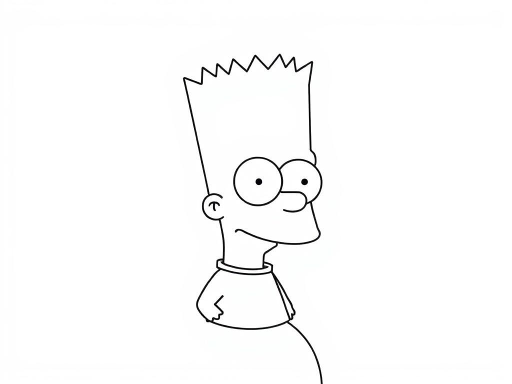 Preview of bart simpsons coloring pages