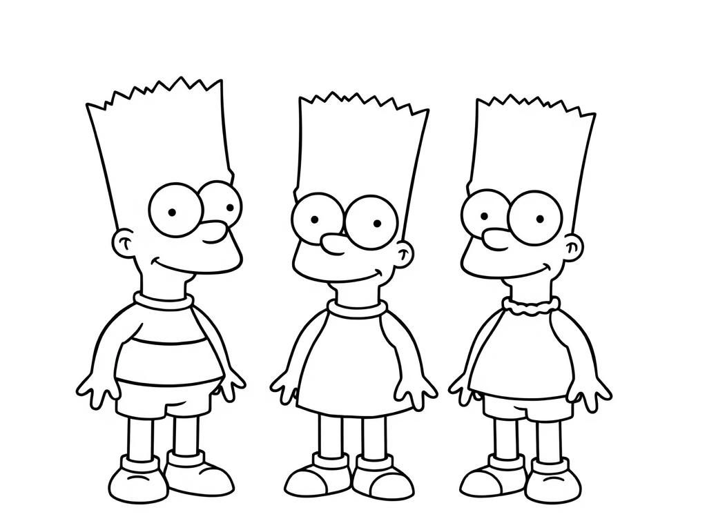 Preview of bart simpsons coloring pages