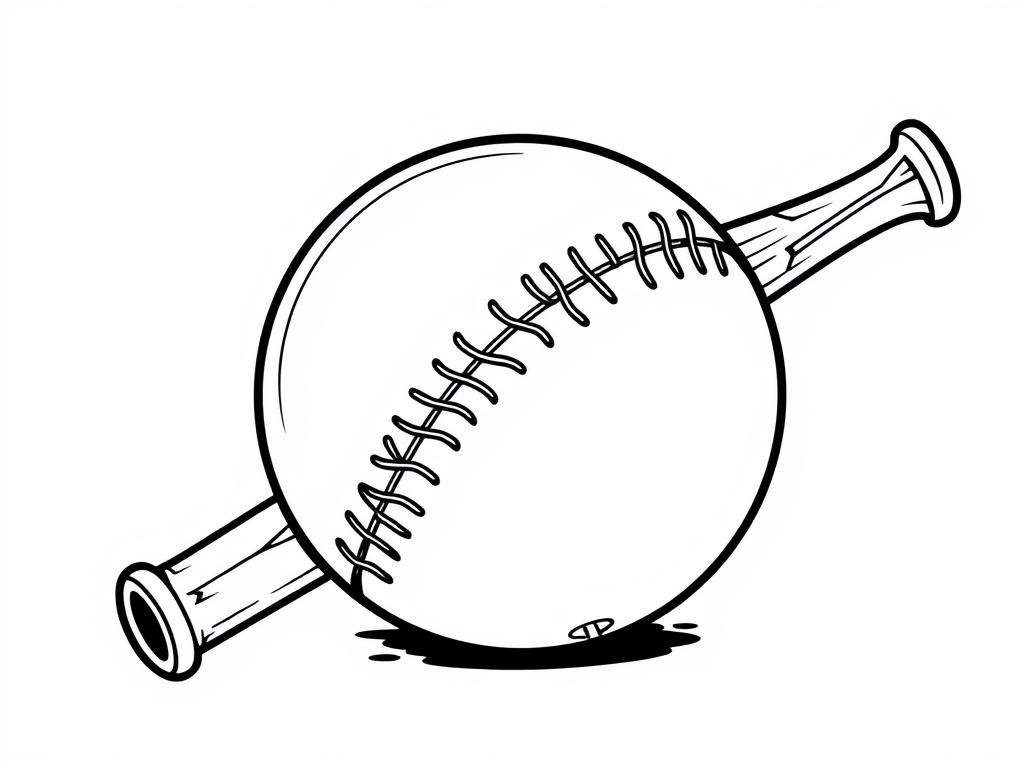 Preview of baseball bat and a baseball