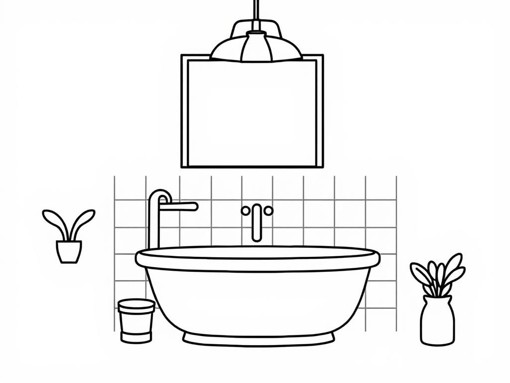 Kleurplaat badkamerinrichting