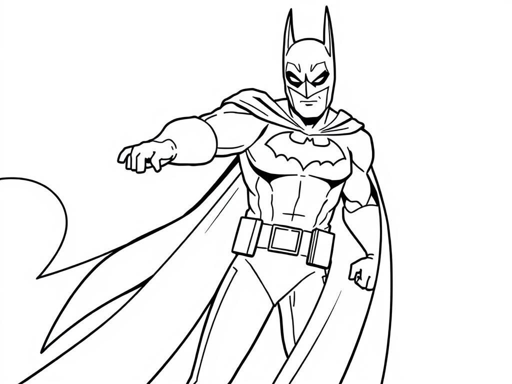 Batman Superhero Coloring Page