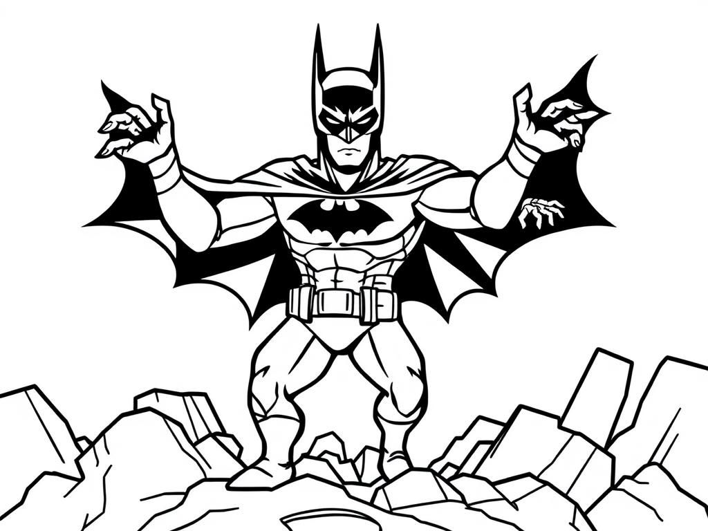 Batman Superhero Coloring Page