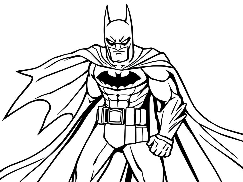 Batman Hero Coloring Page