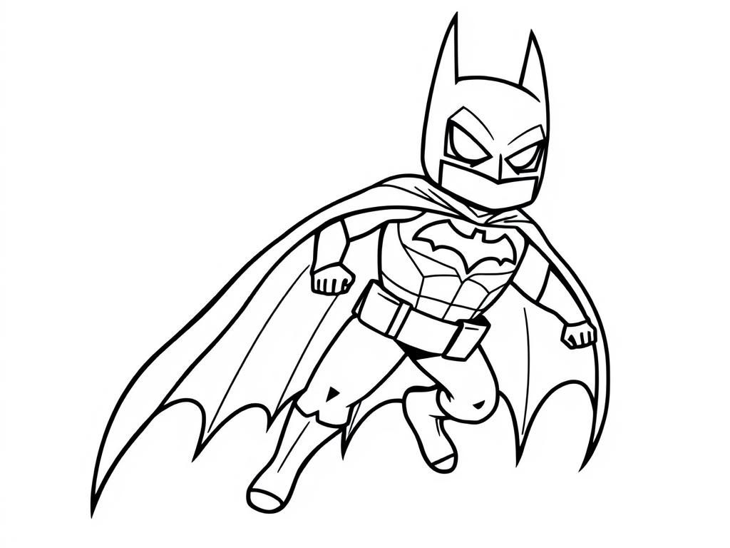 Batman Superhero Coloring Page