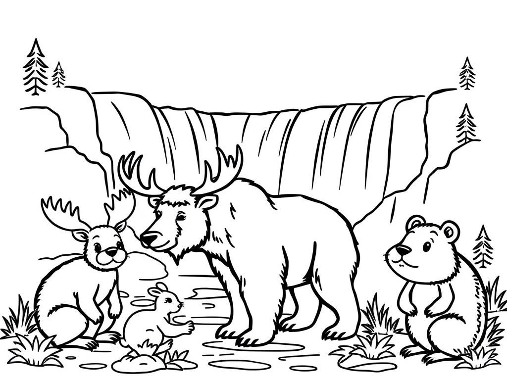 Preview of bear, moose, rabbit, beaver at niagara falls