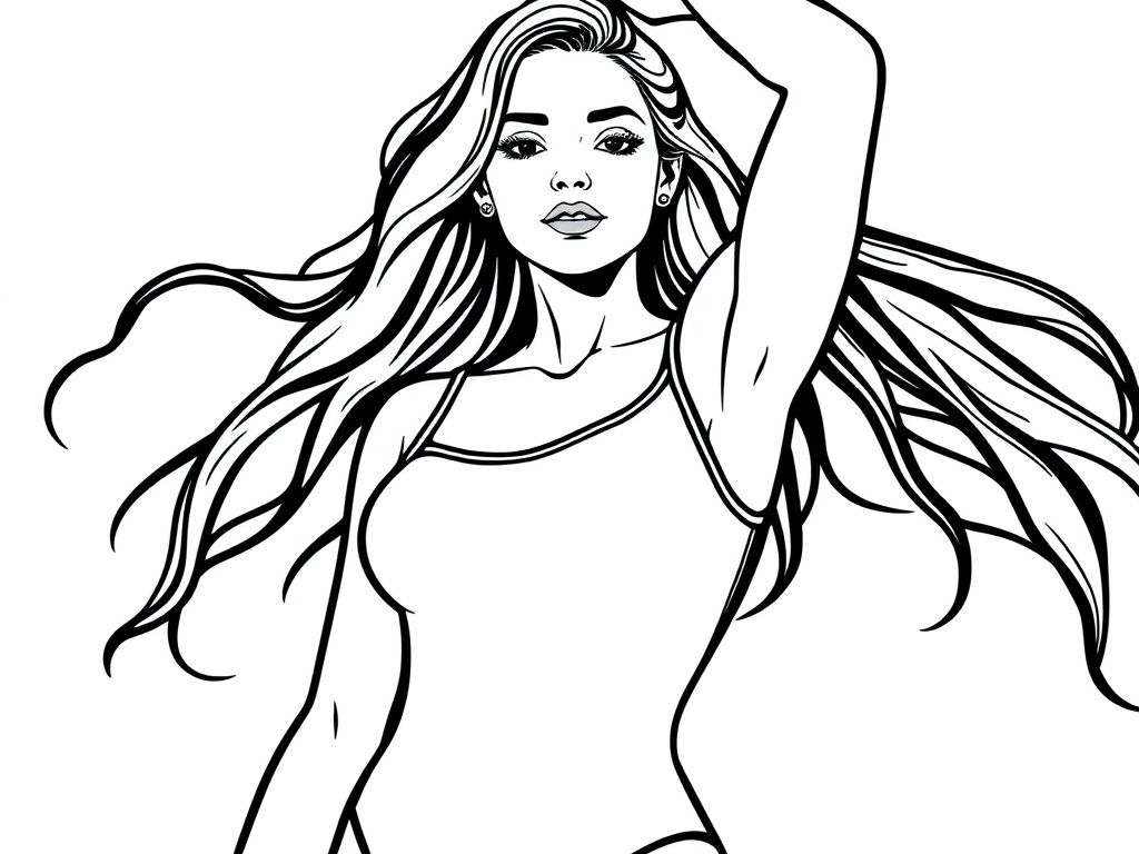 Woman Coloring Page