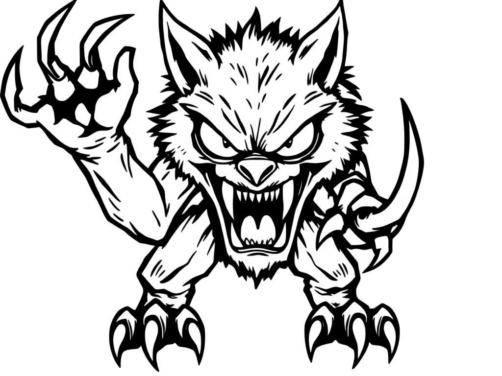 Werewolf Coloring Page: Unleash the Beast