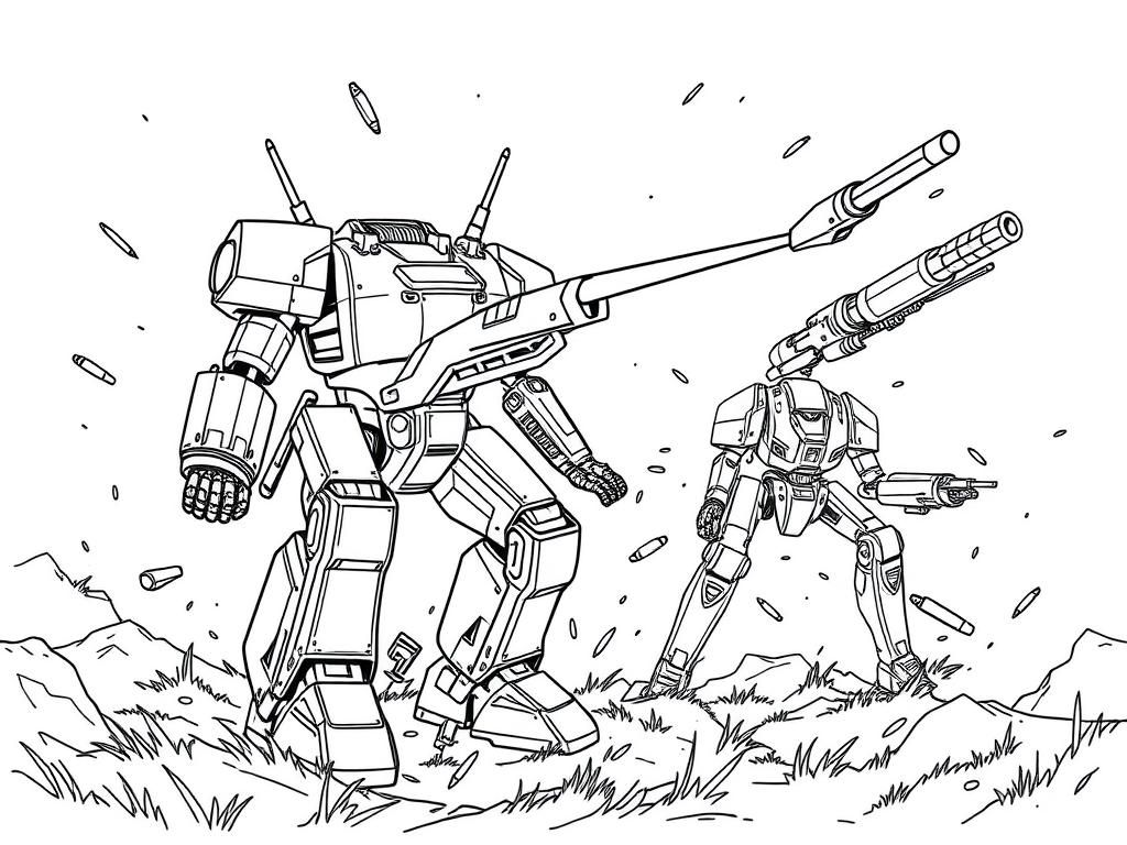 Robots Coloring Page
