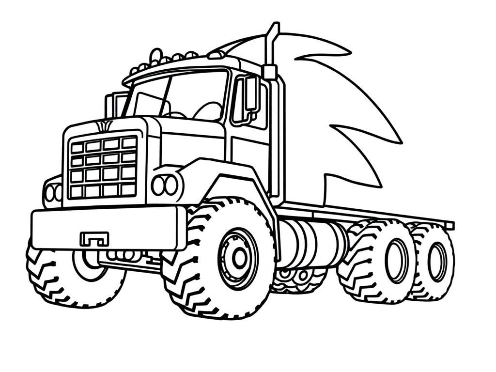Trucks Coloring Page