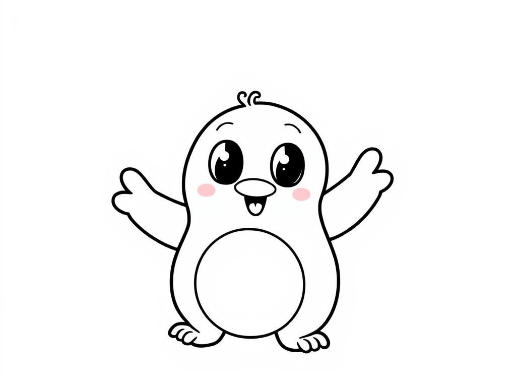 Cute Bird Coloring Page