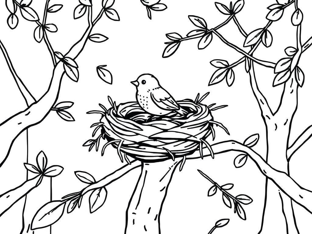 Birds Coloring Page