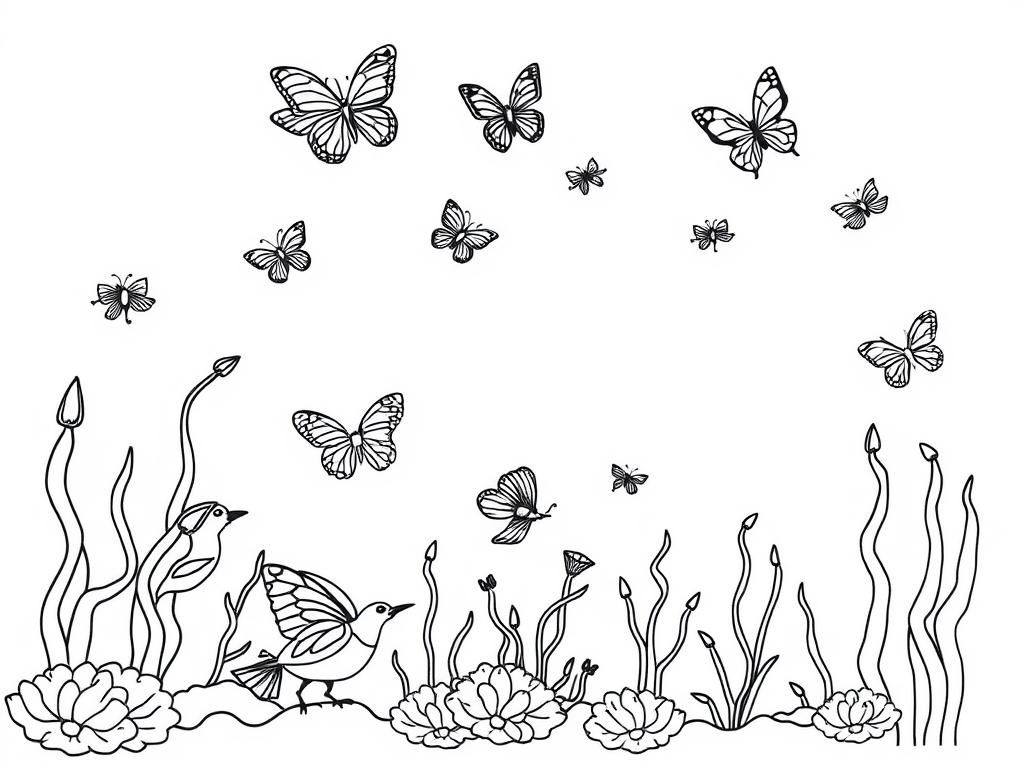 Preview of birds and butterflies under the sea