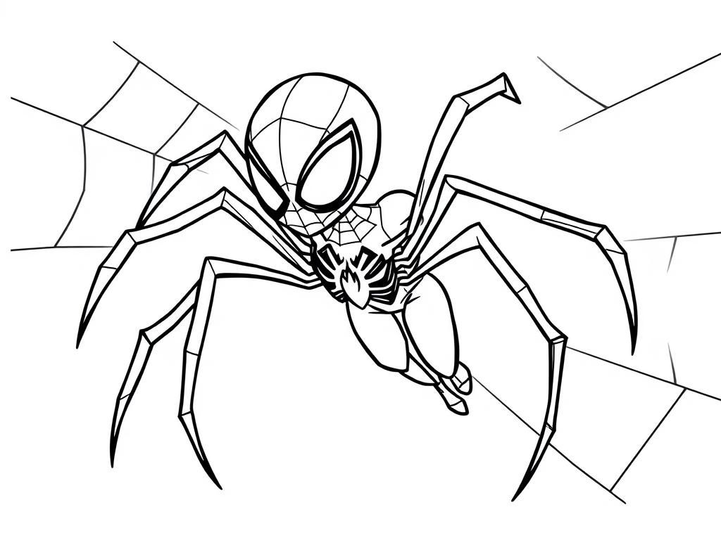 Spider-Man Web Slinging Coloring Page