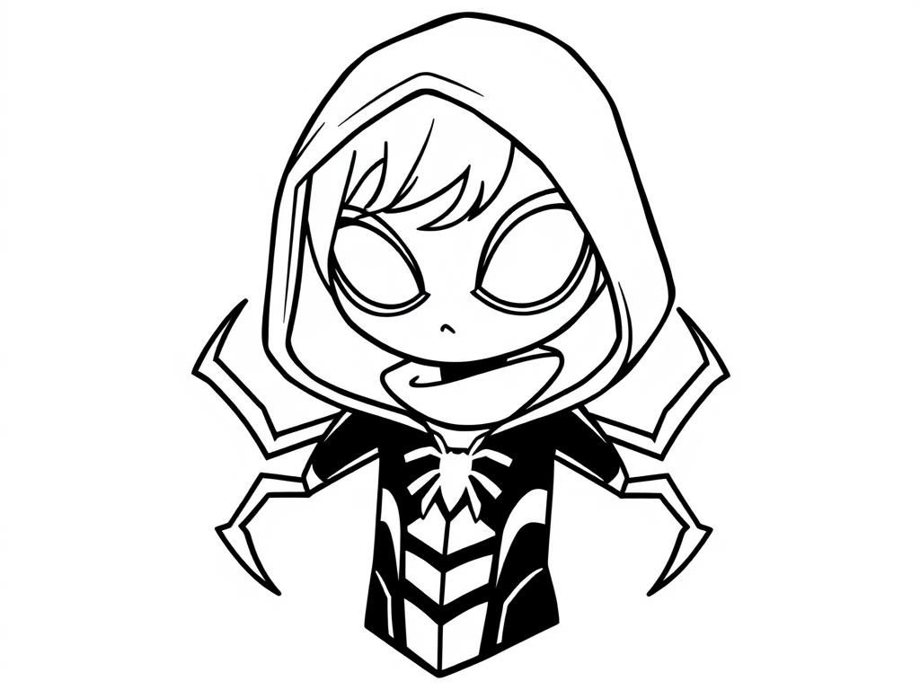 Spider Girl Superhero Coloring Page