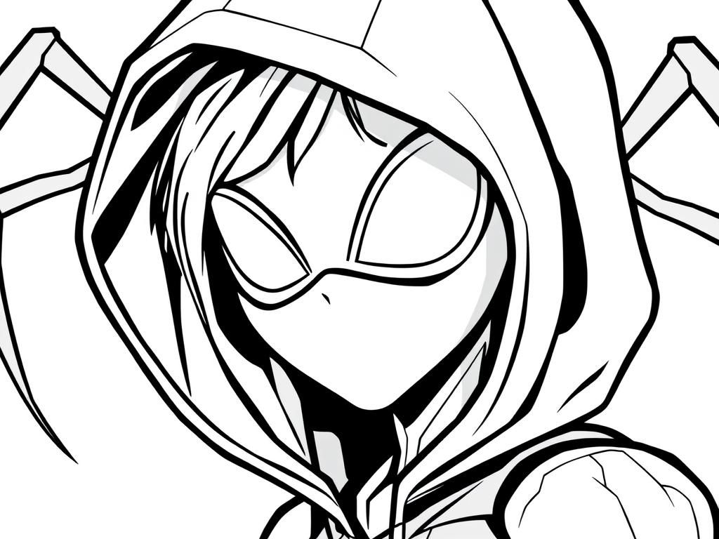 Spider Hero Superhero Coloring Page