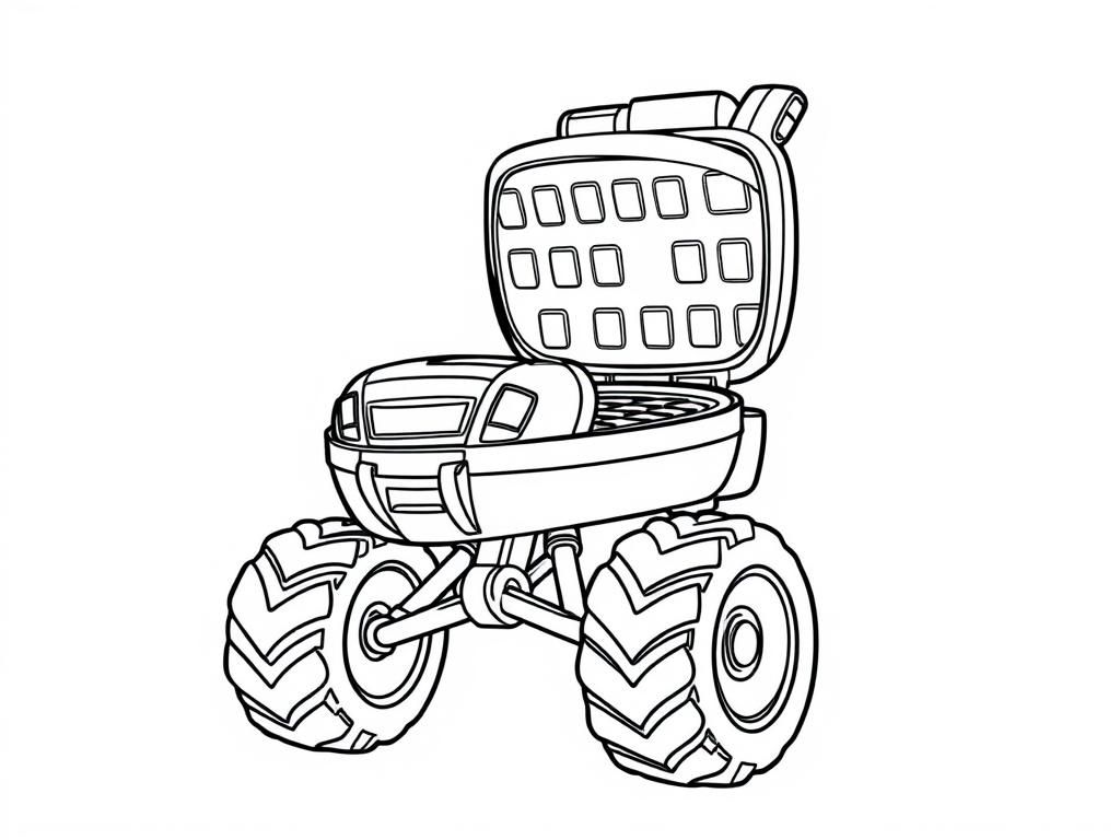 Preview of blaze and the monster machines as a waffle maker