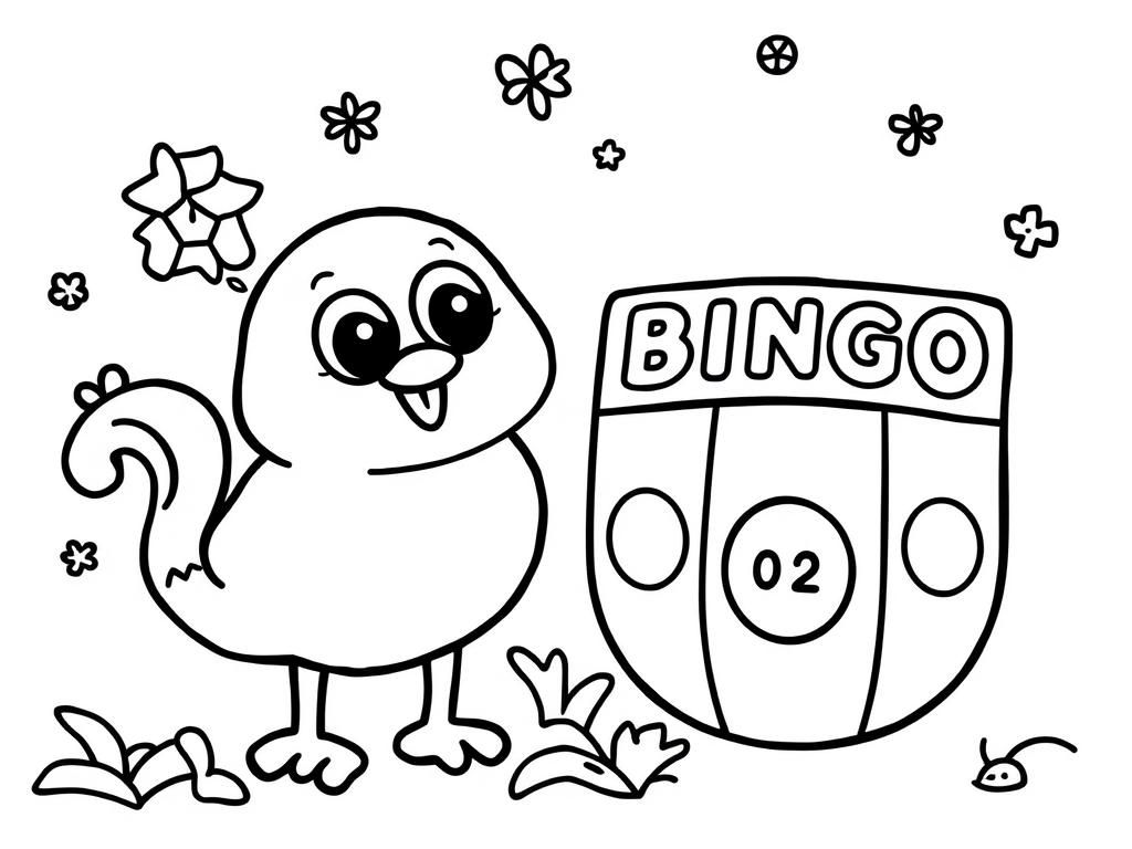 Vogel Bingo Kleurplaat