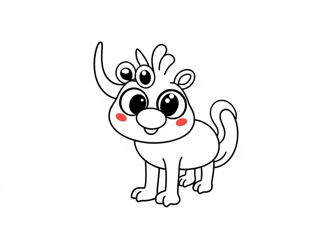 blippi - Free Printable Coloring Page