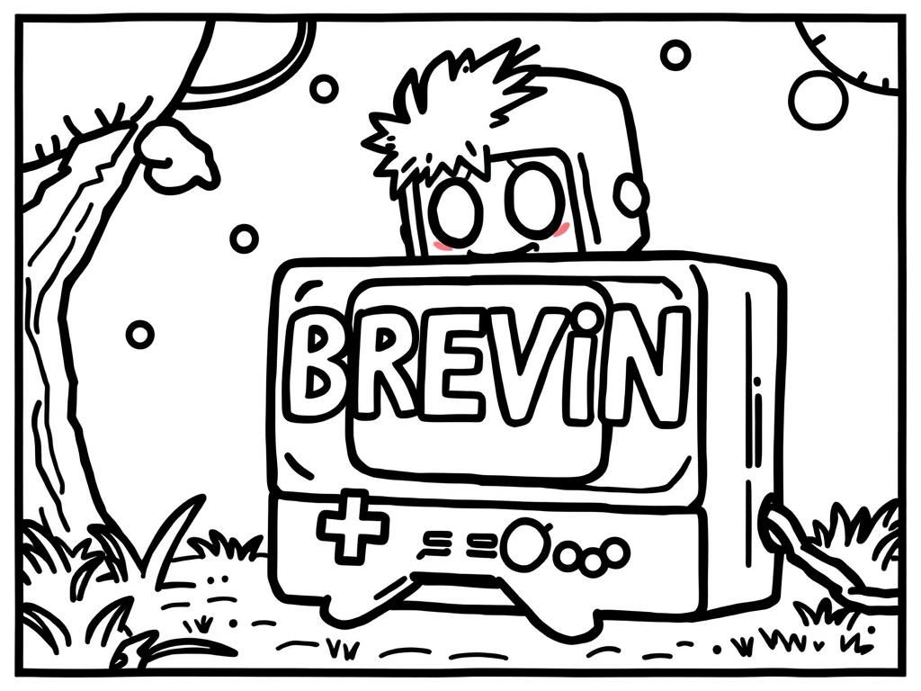 Cartoon Boy Video Game Coloring Page