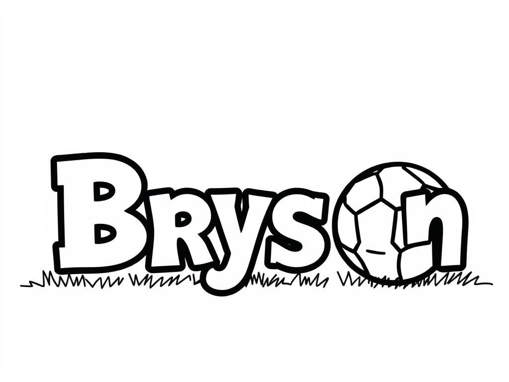 Soccer Bryson Coloring Page: A Fun and Creative Activity for Kids