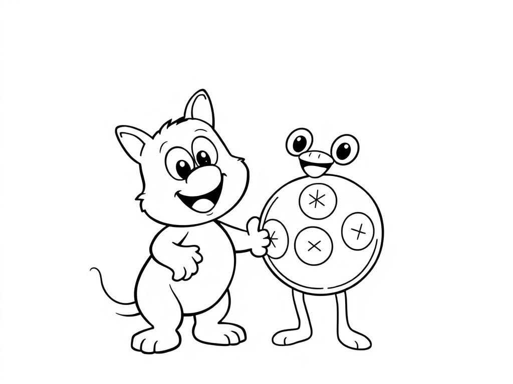 bluey and bingo - Free Printable Coloring Page