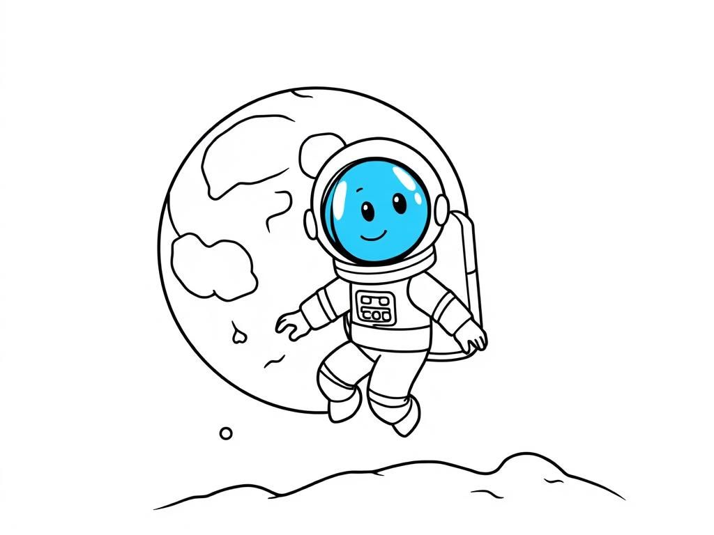 Preview of Bluey as an astronaut going to the moon