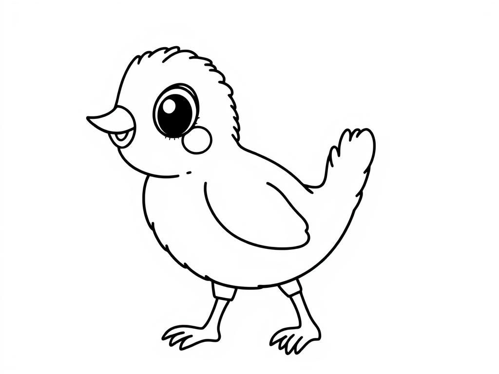 Cute Chick Coloring Page