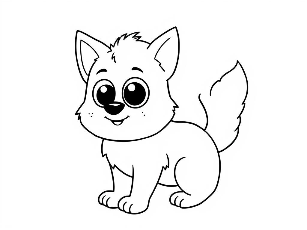 Cartoon Dog Coloring Page