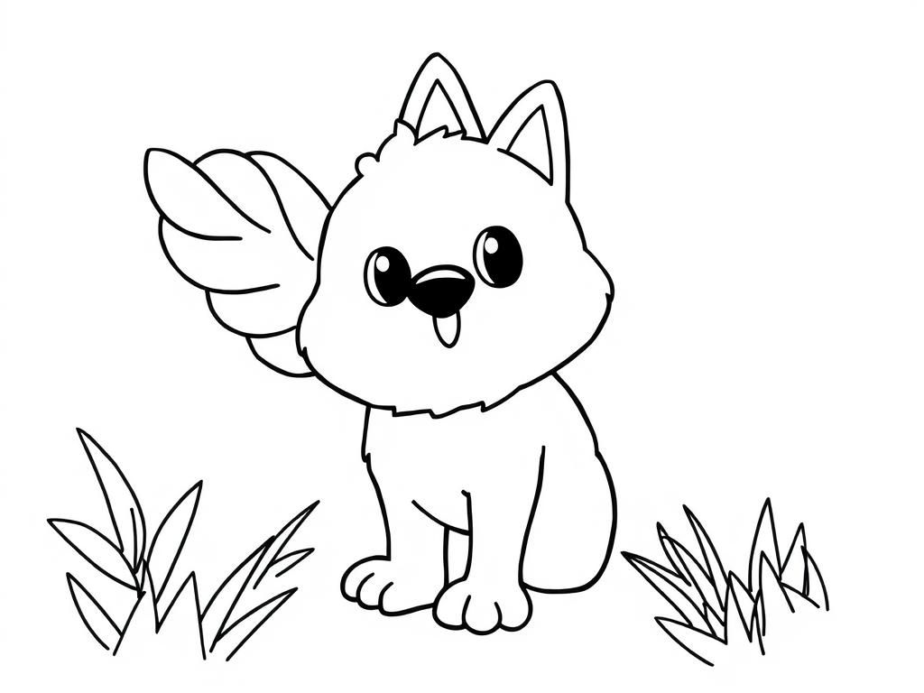 Cute Dog Coloring Page