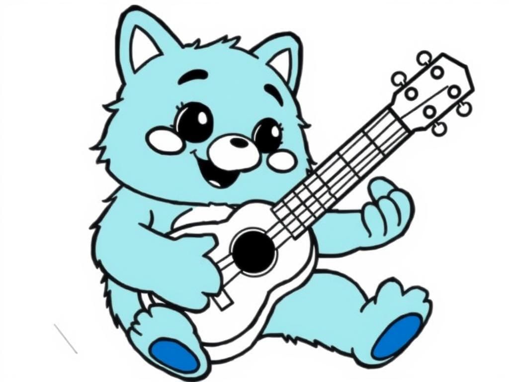 Preview of Bluey playing a ukelele