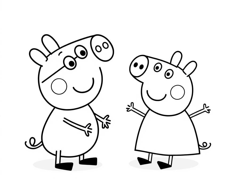 Bluey playing with Peppa pig