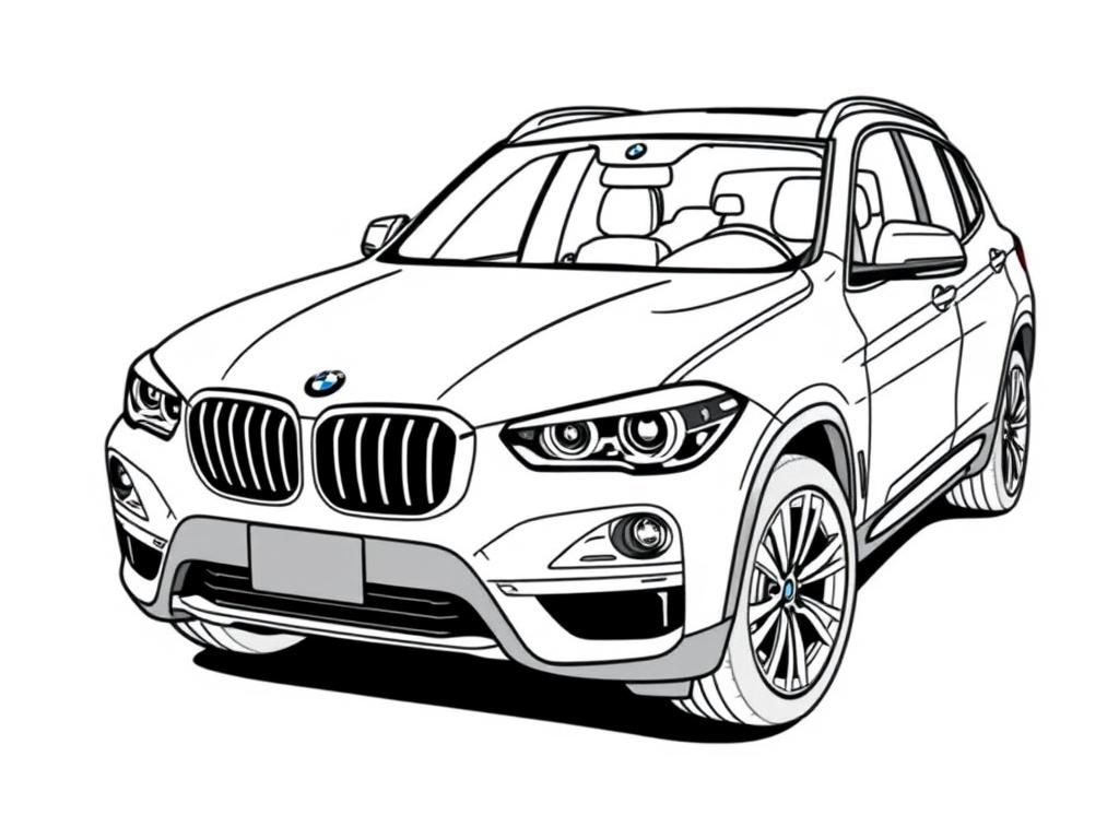BMW SUV Coloring Page