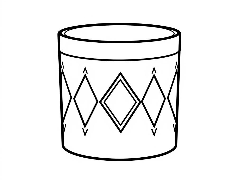 Preview of bold and easy cylinder cream container with diamond prints on it