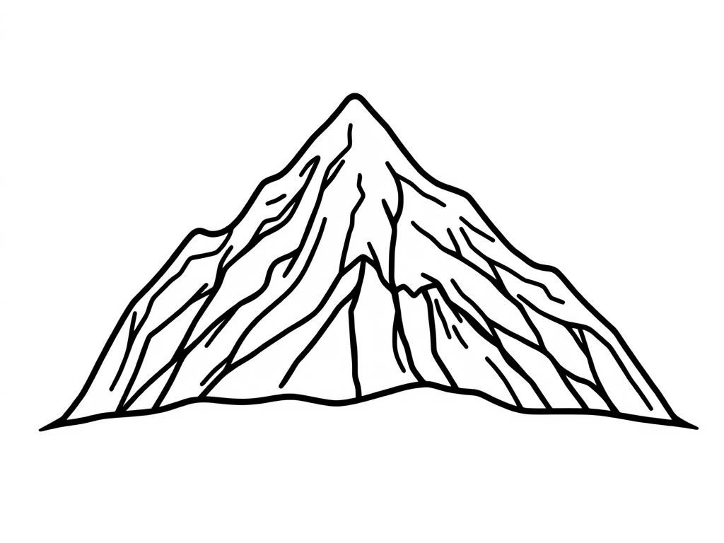 Mountain Coloring Page