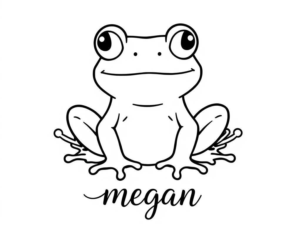 Cartoon Frog Coloring Page