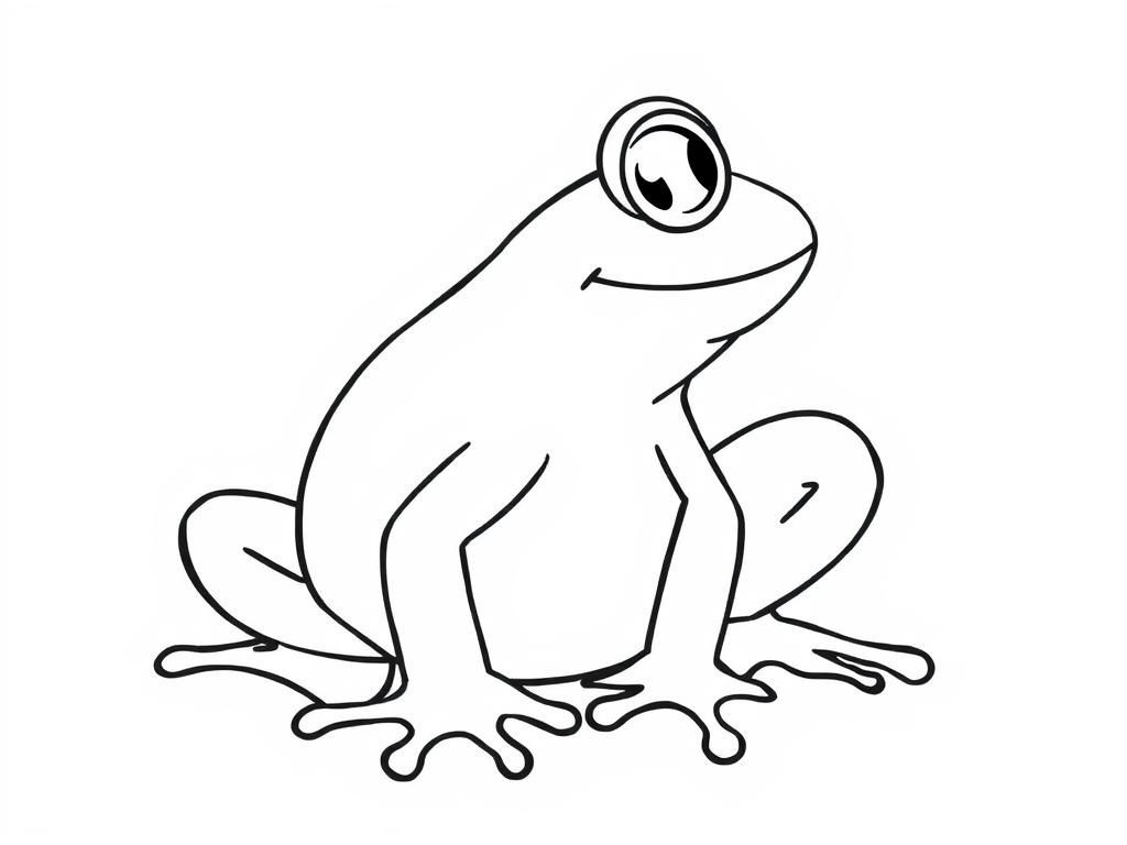 Cartoon Frog Coloring Page