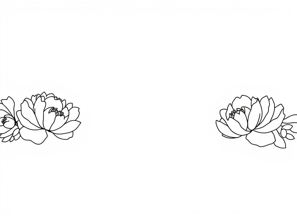 Peony Coloring Page