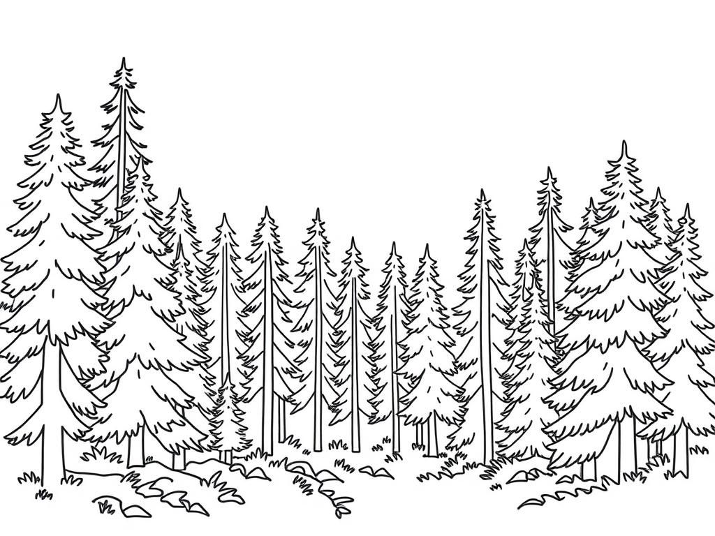 Forest Coloring Page